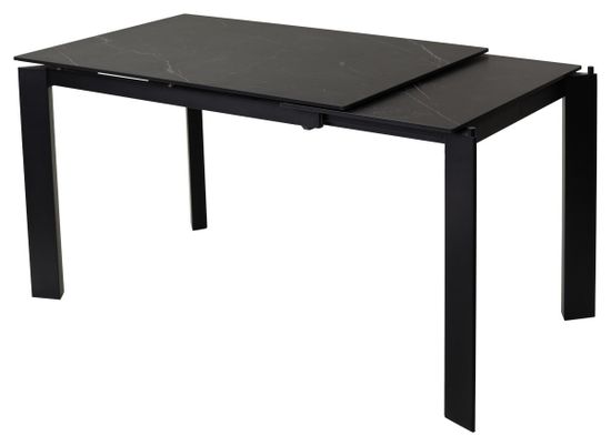 Стол CORNER 120 MATT BLACK MARBLE SOLID CERAMIC/BLACK