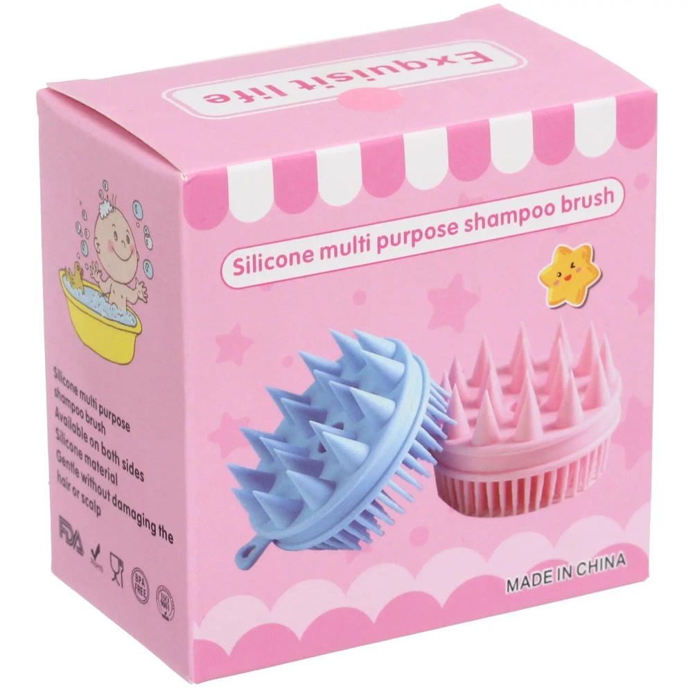 Щетка для вычесывания шерсти двухстороняя «Счастливый хвост!», цвет розовый, 8*4см (коробка)