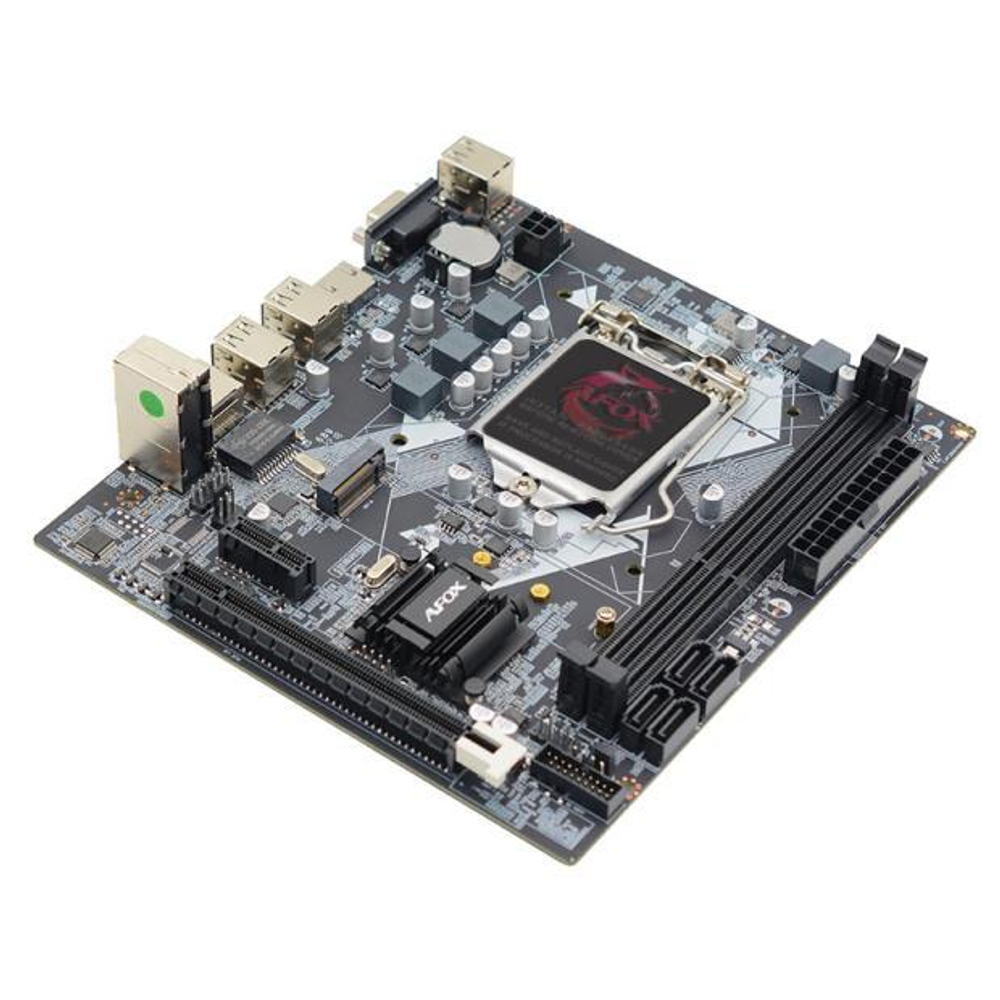 Материнская плата AFOX IH61-MA2-V4, Socket1155, mATX, Retail, 2xDDR3, PCIe3.0, 1xM.2, GLAN, 8xUSB2, 2xUSB3, CPU TDP 95Вт, VGA, HDMI