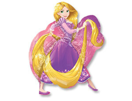 Шар фольгированный ( 78 см) фигура,Рапунцель шагающая, 1шт.