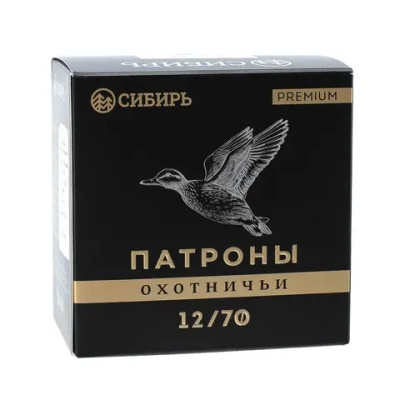 Патрон 12/70 №3 п/к 36гр (полумагнум) Premium Сибирь (г.НОВОСИБИРСК), коробка 25 шт.