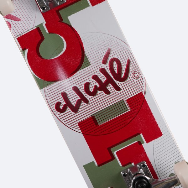 Скейтборд в сборе Cliche UPPERCASE FP RED/WHITE артикул:87Do6rglio3o8-Z2-hLmn2 - купить в магазине Дайс