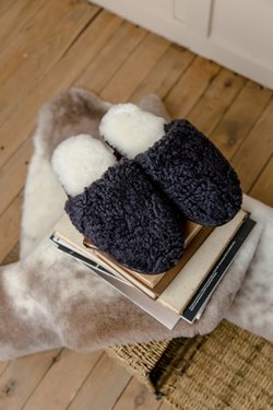 меховые тапочки из овчины