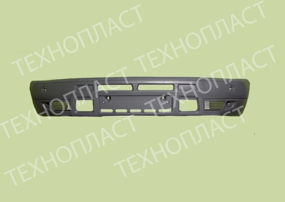 Бампер /Г-3302/ перед. н/о серый  рейстайлинг  (Технопласт)