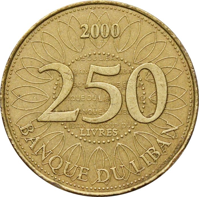 250 ливров 2000 Ливан