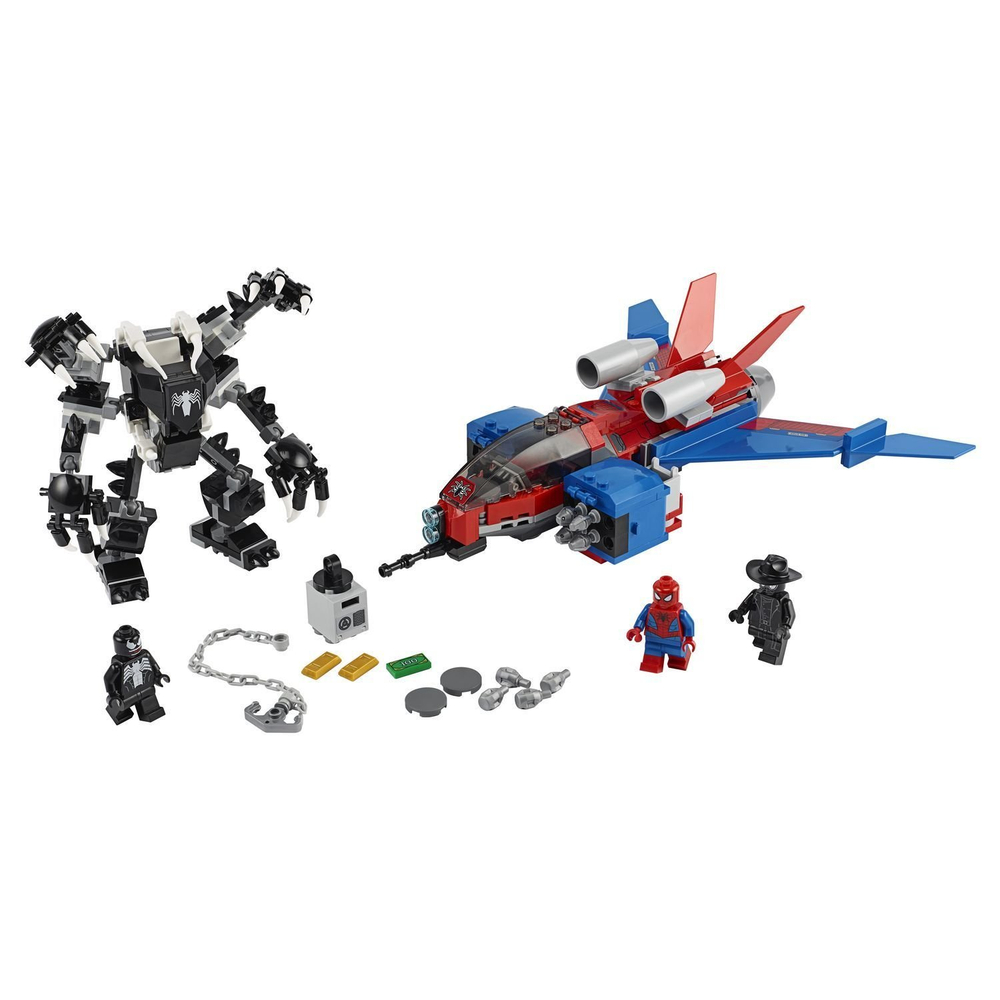 LEGO Super Heroes: Реактивный самолет Человека-паука против Робота Венома 76150 — Spiderjet vs. Venom Mech — Лего Супергерои Марвел