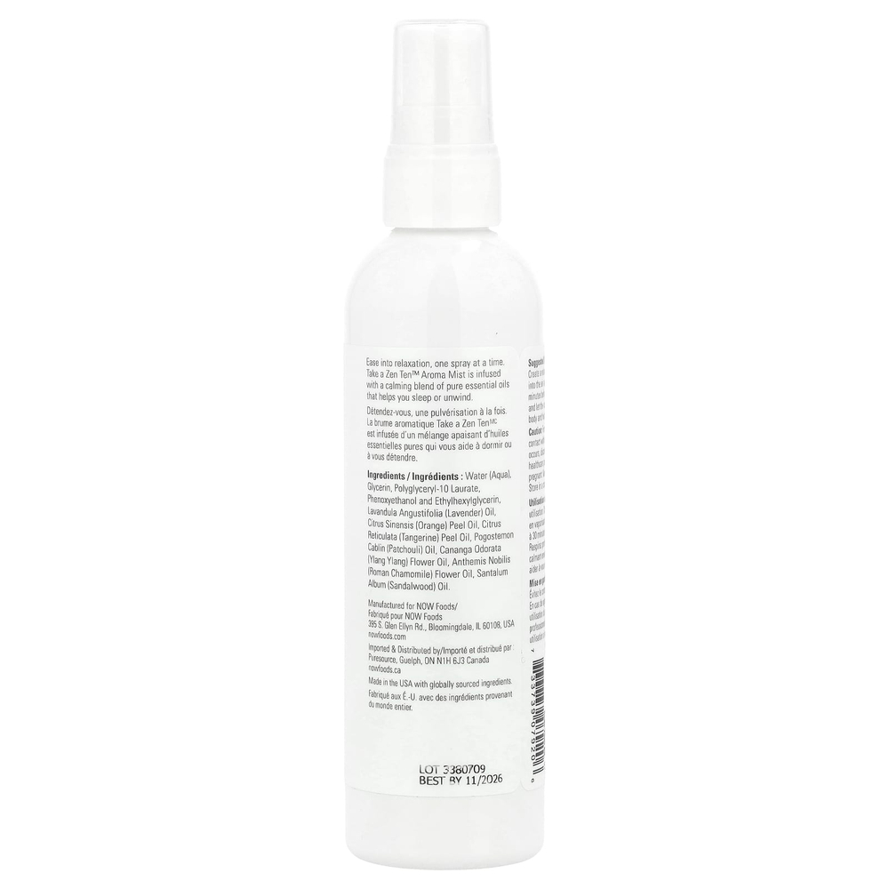 NOW Foods, Эфирные масла, ароматизатор Take a Zen Ten ™, 118 мл (4 жидк. Унции)
