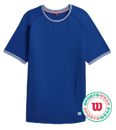 Теннисная футболка Wilson Court Performance Crew T-Shirt - Blue