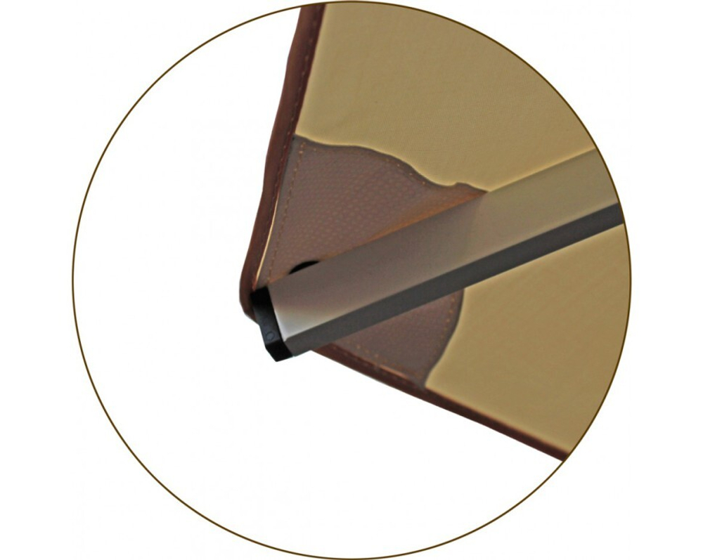 Зонт Ø 2.5 м с воланом (алюминевый каркас с подставкой, стойка 40мм, 8 спиц 20х10мм, тент OXF 300D) порошковая краска