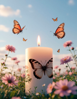 Трансфер переводной - декаль для свечей и гипса бабочки 006 А5