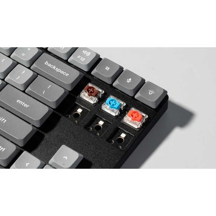 Беспроводная механическая ультратонкая клавиатура QMK Keychron K1 Max, 87 клавиш, Hot Swap, RGB-подсветка, Gateron Brown Switch (K1M-H3-RU)