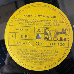 Винтажная виниловая пластинка LP Сборник Классической Музыки Orlando di Lasso, Schutz, Buxtehude, Bach Бах, Handel Гендель, Mozart Моцарт, Cornelius Gloria In Excelsis Deo (Германия 1977)