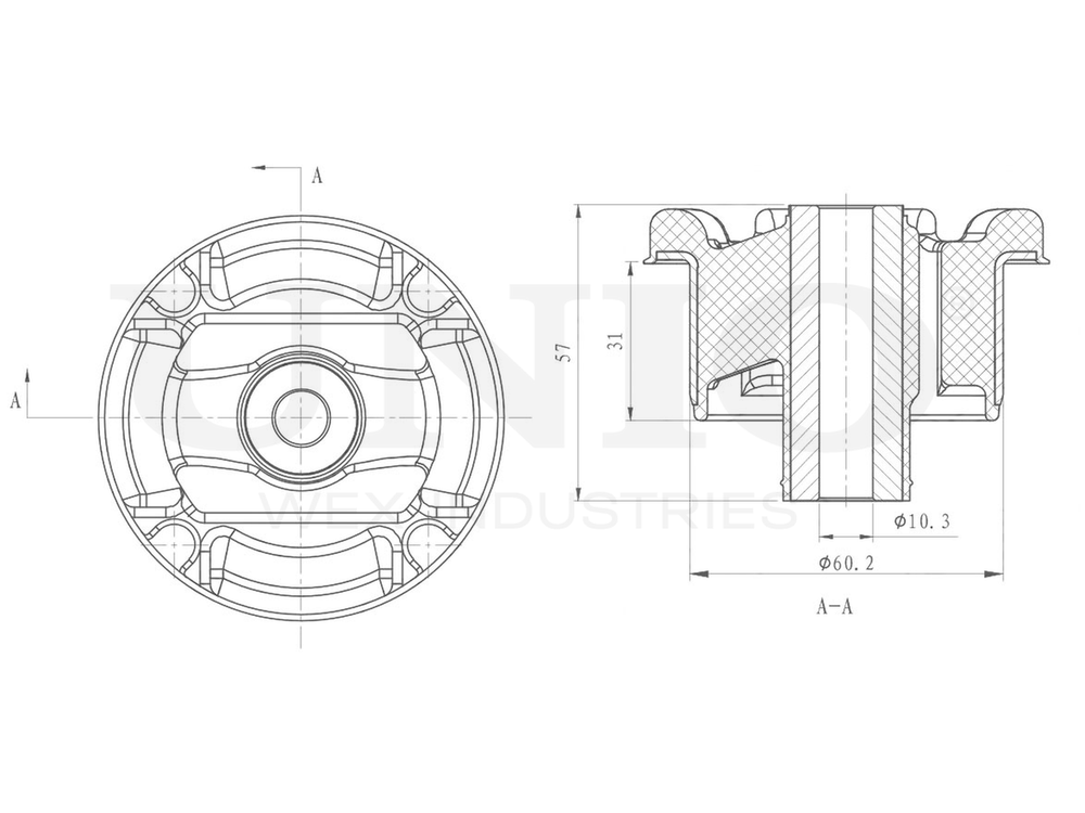 Сайлентблок заднего дифференциала UNIO RMP-20271