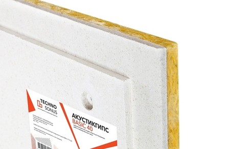 Звукоизоляционная панель АкустикГипс Бэйсик 40 ТехноСонус