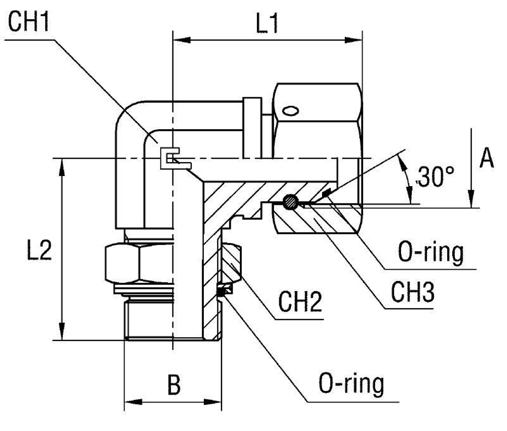 Штуцер FRNG90 22х1.5 - 18х1.5
