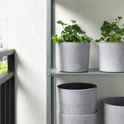 IKEA BOYSENBÄR  (ИКЕА БОЙСЕНБÄР)  -  Крышка для цветочного горшка, внутренняя/наружная, светло-серая, 15 см