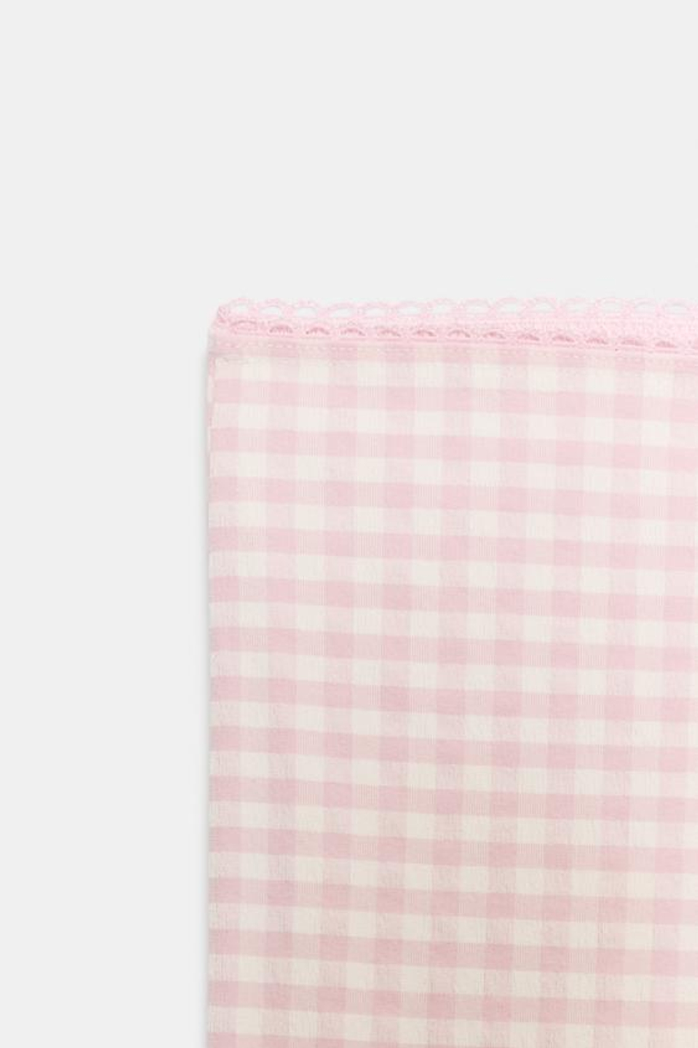 ZARA БРЮКИ КАПРИ В КЛЕТКУ ВИШИ, РОЗОВЫЙ/БЕЛЫЙ