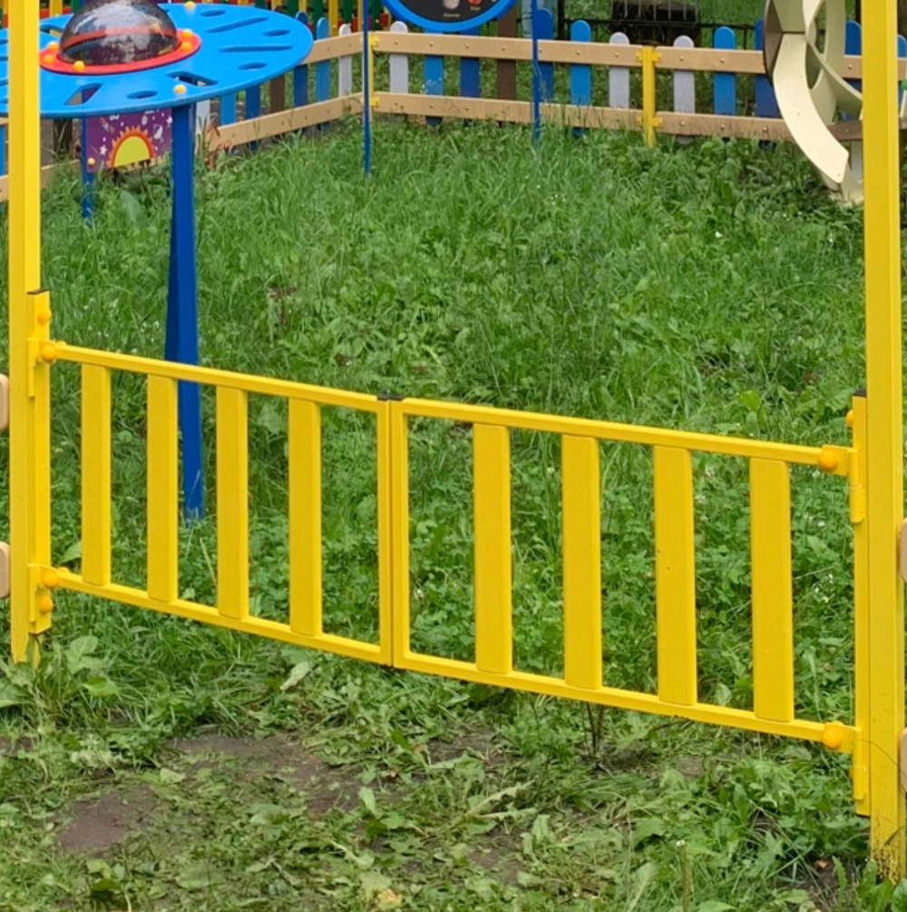 Калитка для групп и площадок из плоскоовальной трубы, 1490х400 мм