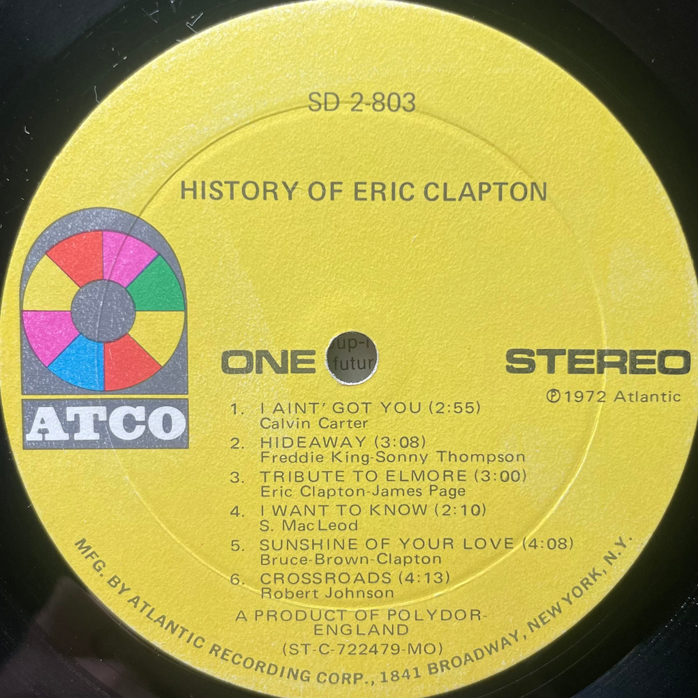 Eric Clapton ‎– History Of Eric Clapton 2LP (США 1972г.)