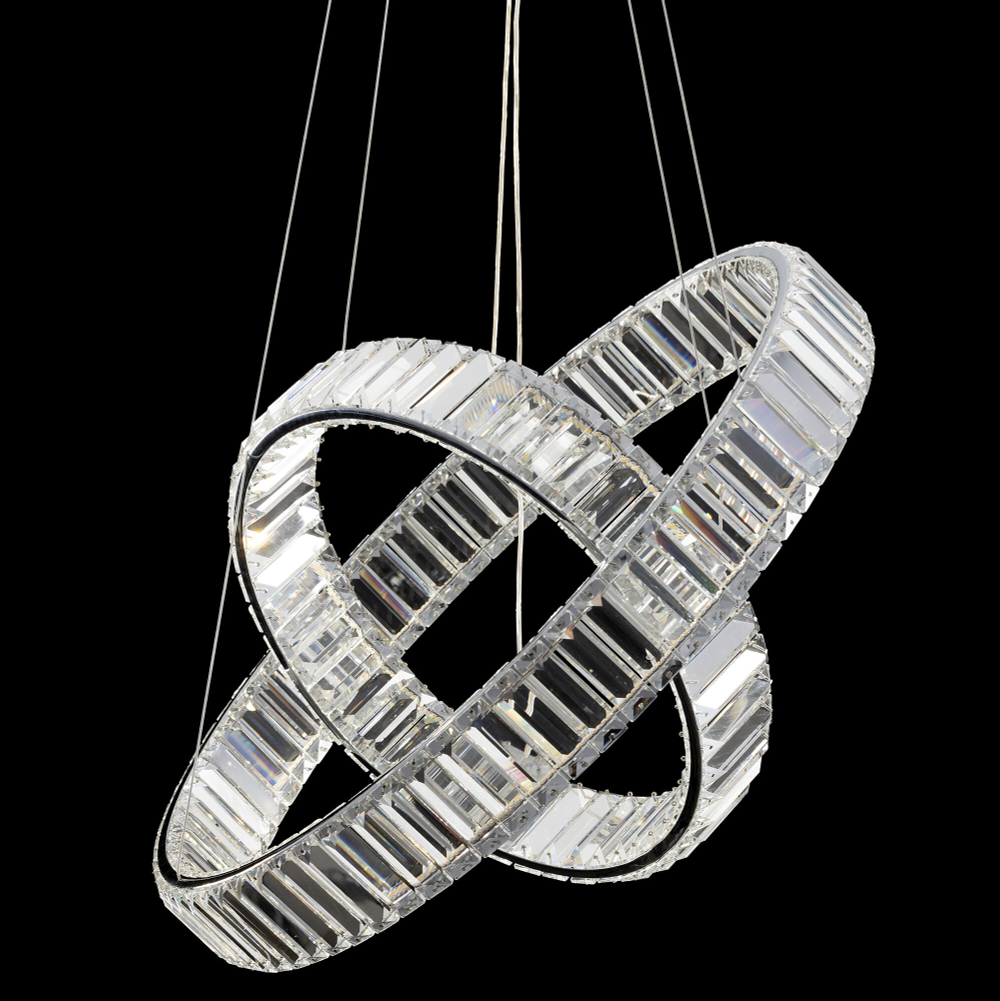 Citilux Чезаре CL338261 LED Люстра хрустальная с пультом Хром