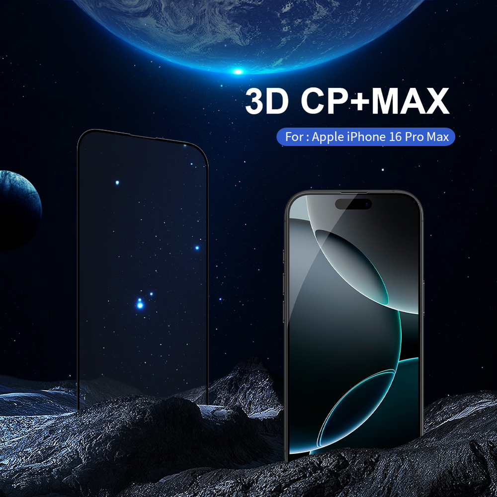 Стекло 3D из закаленного стекла от Nillkin для iPhone 16 Pro Max, серия 3D CP+MAX Anti-Explosion Glass Screen Protector (закругленные края)