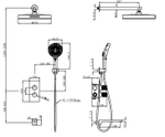 Душевой комплект Домус (Domus) VSFW-5DM1BG встраиваемый, 3 режима, брашированное золото