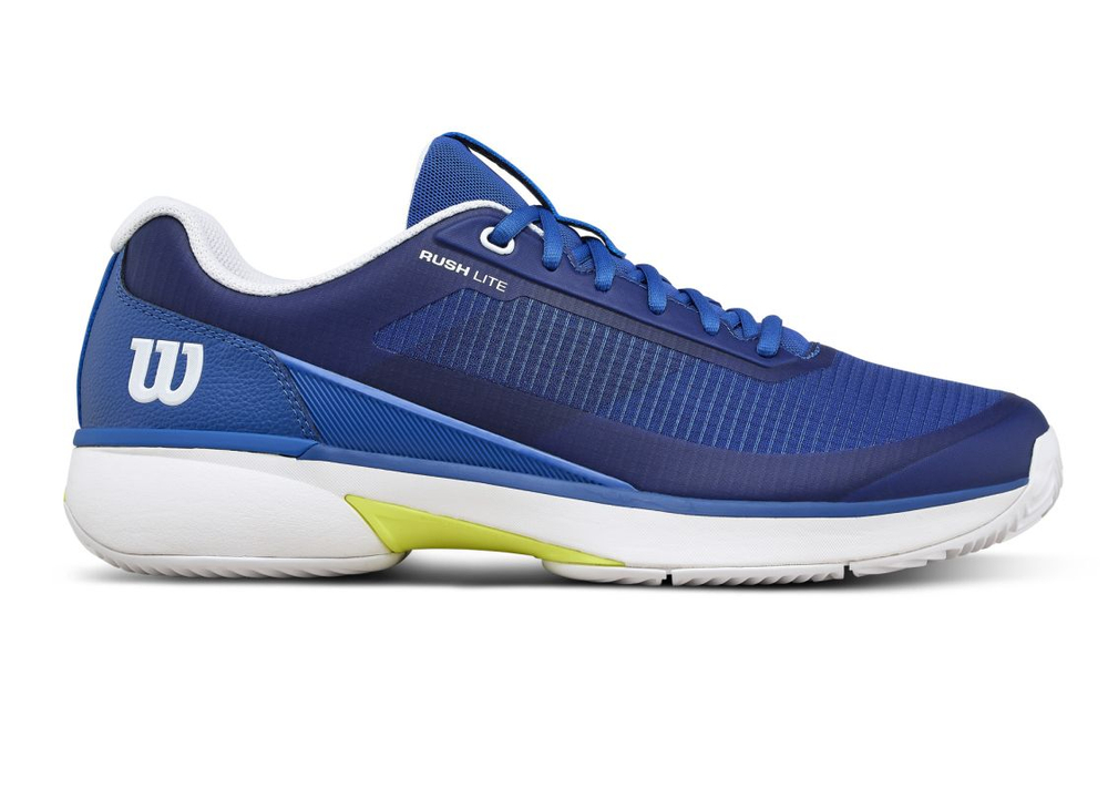 Мужские кроссовки теннисные Wilson Rush Lite 5 Clay - deja vu blue/white/safety yellow