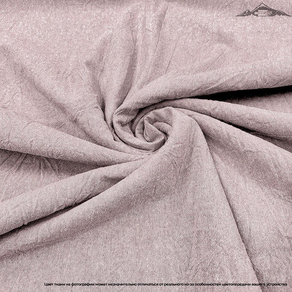 Вареный (стираный) хлопок, цв.Пудрово-сиреневый меланж | ш.250 см | 145 г/м² | хлопок-100%