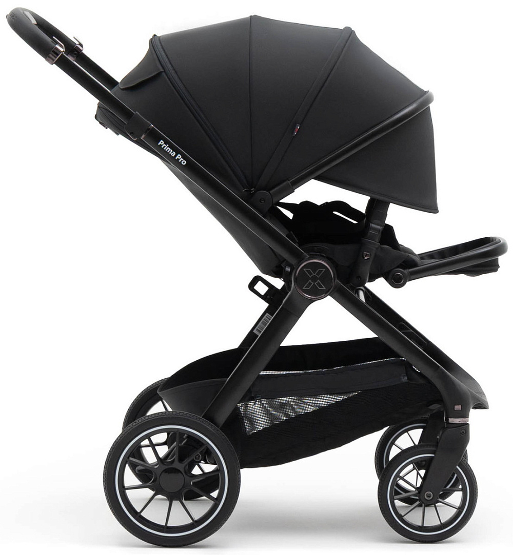 Коляска Agex Prima Pro 3 в 1 с автокреслом i-Team ATG080 Grey APA657 Midnight Grey (Темно-серый)