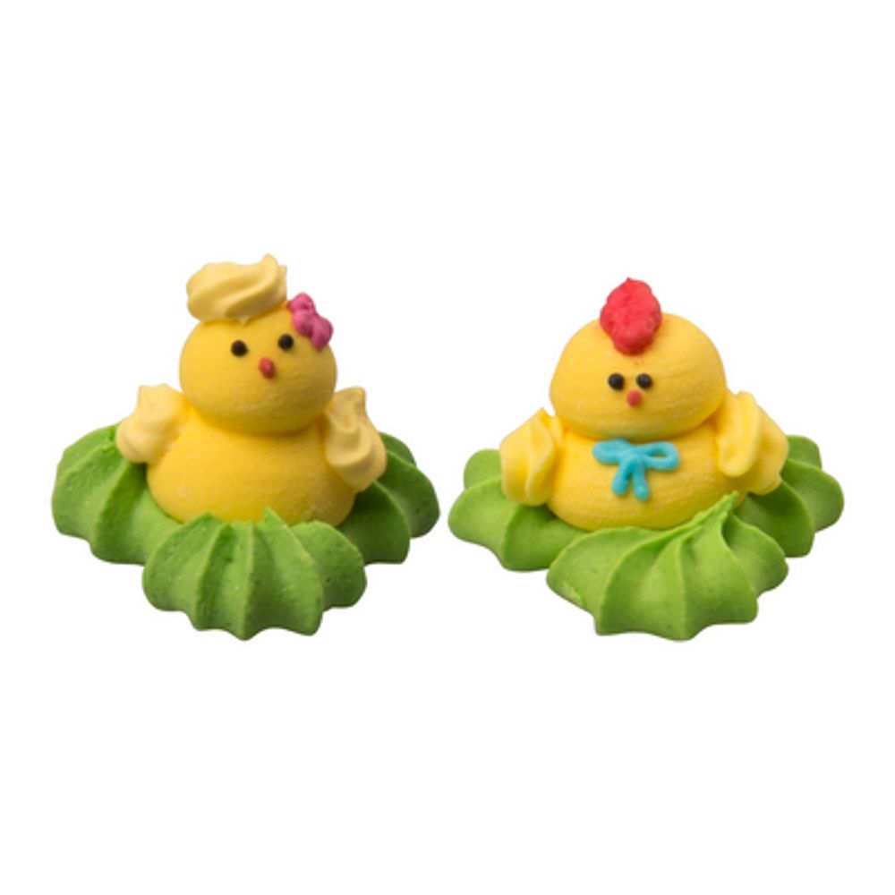 Сахаристые украшения "Цыпленок на травке" 4шт