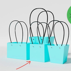 Пакет для цветов квадрат М 11,5*10,5*13 №2