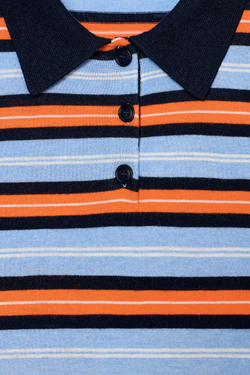 ZARA ТРИКОТАЖНОЕ ПОЛО В ПОЛОСКУ, РАЗНОЦВЕТНЫЙ