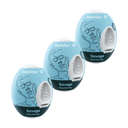Набор из трех яиц мастурбаторов Satisfyer Masturbator Egg 3er Set Savage