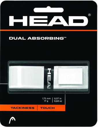 Теннисные намотки базовые Head Dual Absorbing 1P - белый
