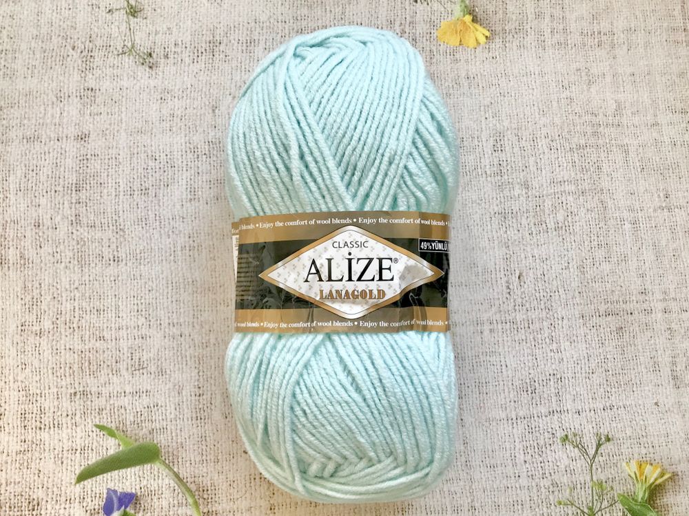 Пряжа ALIZE &quot;Lana Gold Classic&quot;. 522 мята