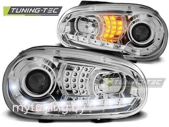 Передние фары VW Golf 4 daylight chrome