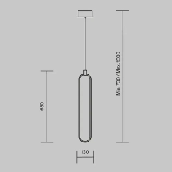 Подвесной светодиодный светильник Maytoni Chain MOD017PL-L13G