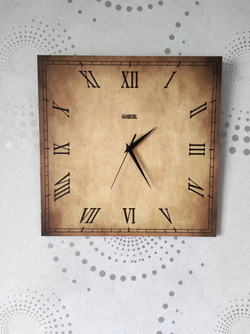 большие деревянные часы из МДФ mdr340 d420 Декор для дома, подарок