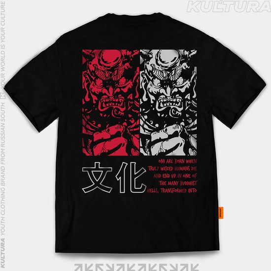 Футболка КУЛЬТУРА oversize "Oni" (черный)