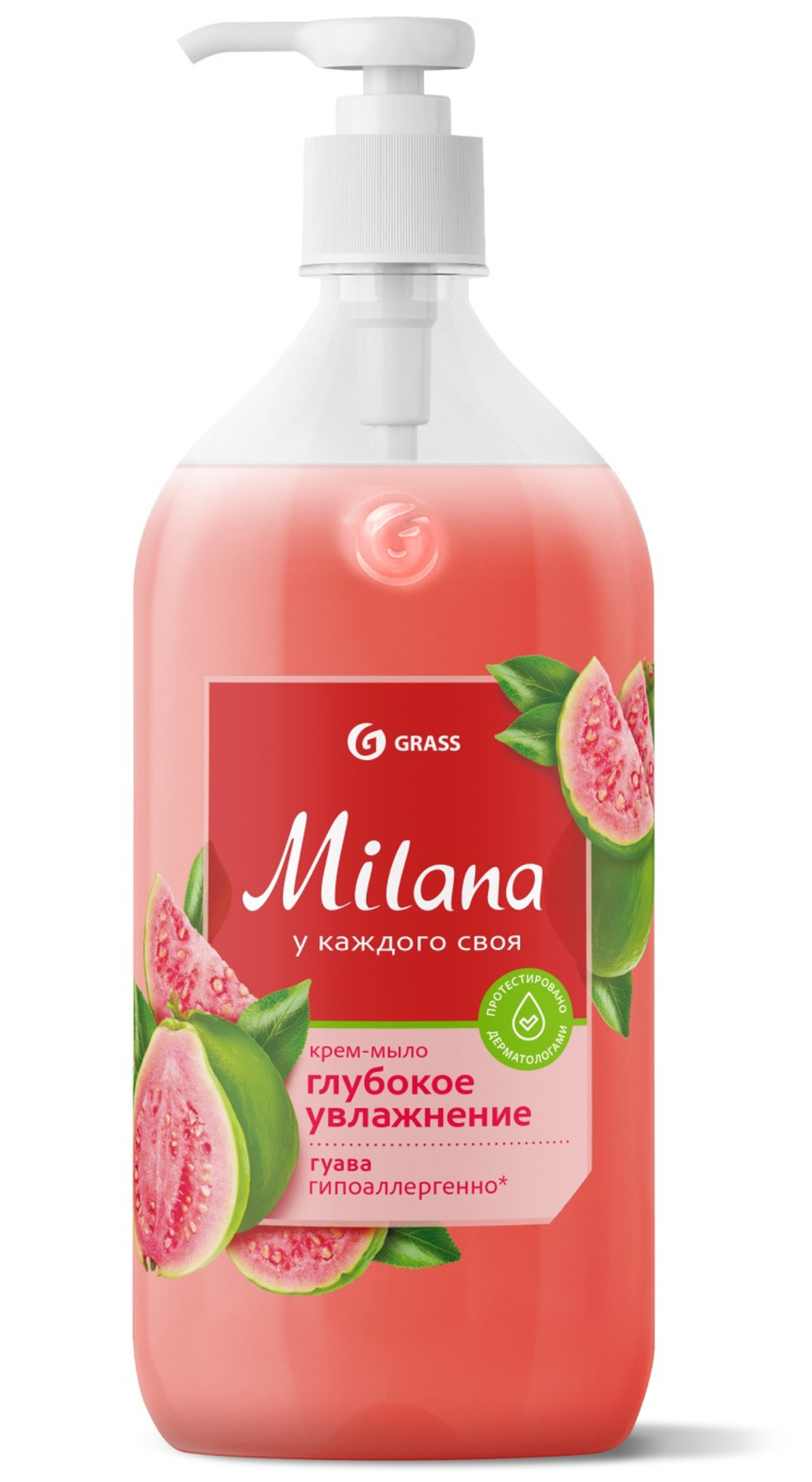 Крем-мыло жидкое увлажняющее Milana гуава, 1000 мл