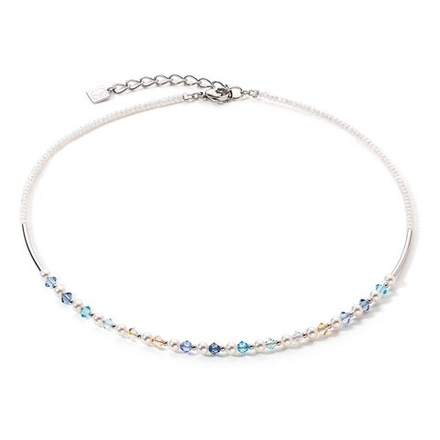 Колье Coeur de Lion Princess Light Blue 6022/10-0720 цвет голубой, белый, серебряный