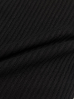 Трикотаж шерстяной Ermenegildo Zegna черный в фактурную полоску