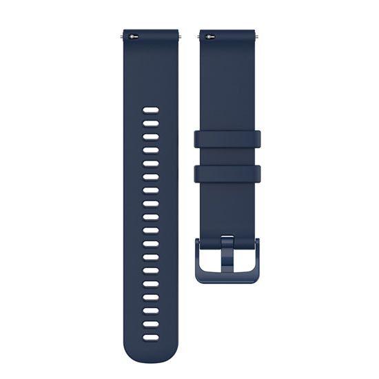 Ремешок 20 мм для Garmin Forerunner 55/245/645, Venu, Venu Sq, Venu 2 Plus, Vivoactive 3, Vivomove быстросъемный пряжка в цвет (Quick Release), темно-синий