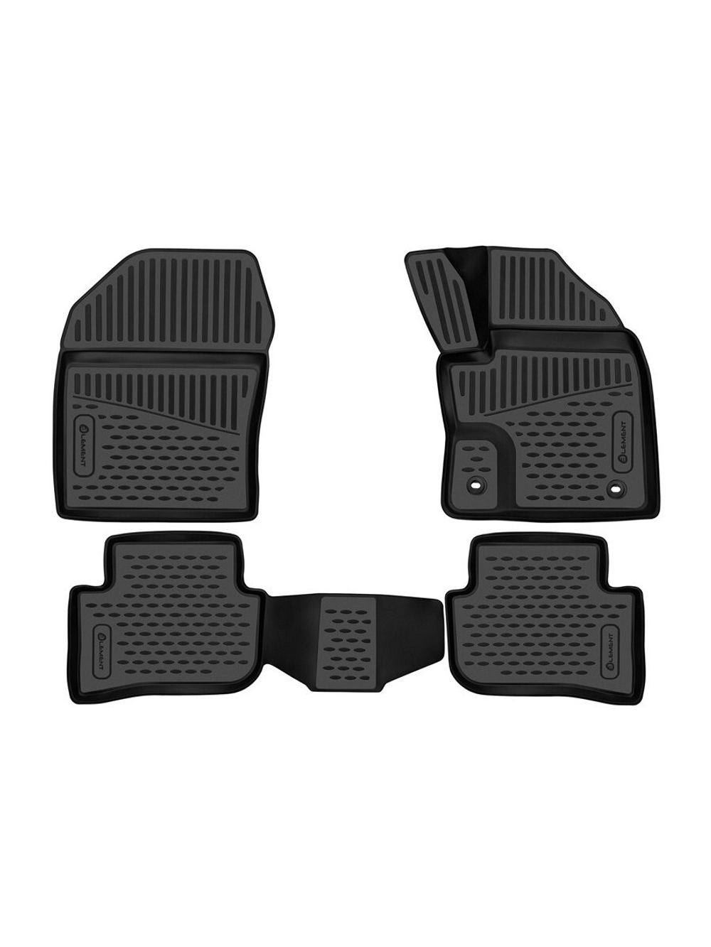 Коврики в салон для TOYOTA C-HR (I, Ir) 2016-, 4WD, правый руль 4 шт. (полиуретан) ELEMENT3DAN0438210K