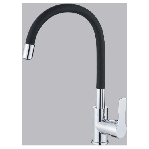 Смеситель для кухни 35к HB70112-7 HAIBA гибкий излив, б/отв боковая,ЧЕРНЫЙ/ХРОМ