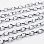 Цепочка, цвет серебро (родий), размер звена 6*4 мм, цена за отрезок 50 см
