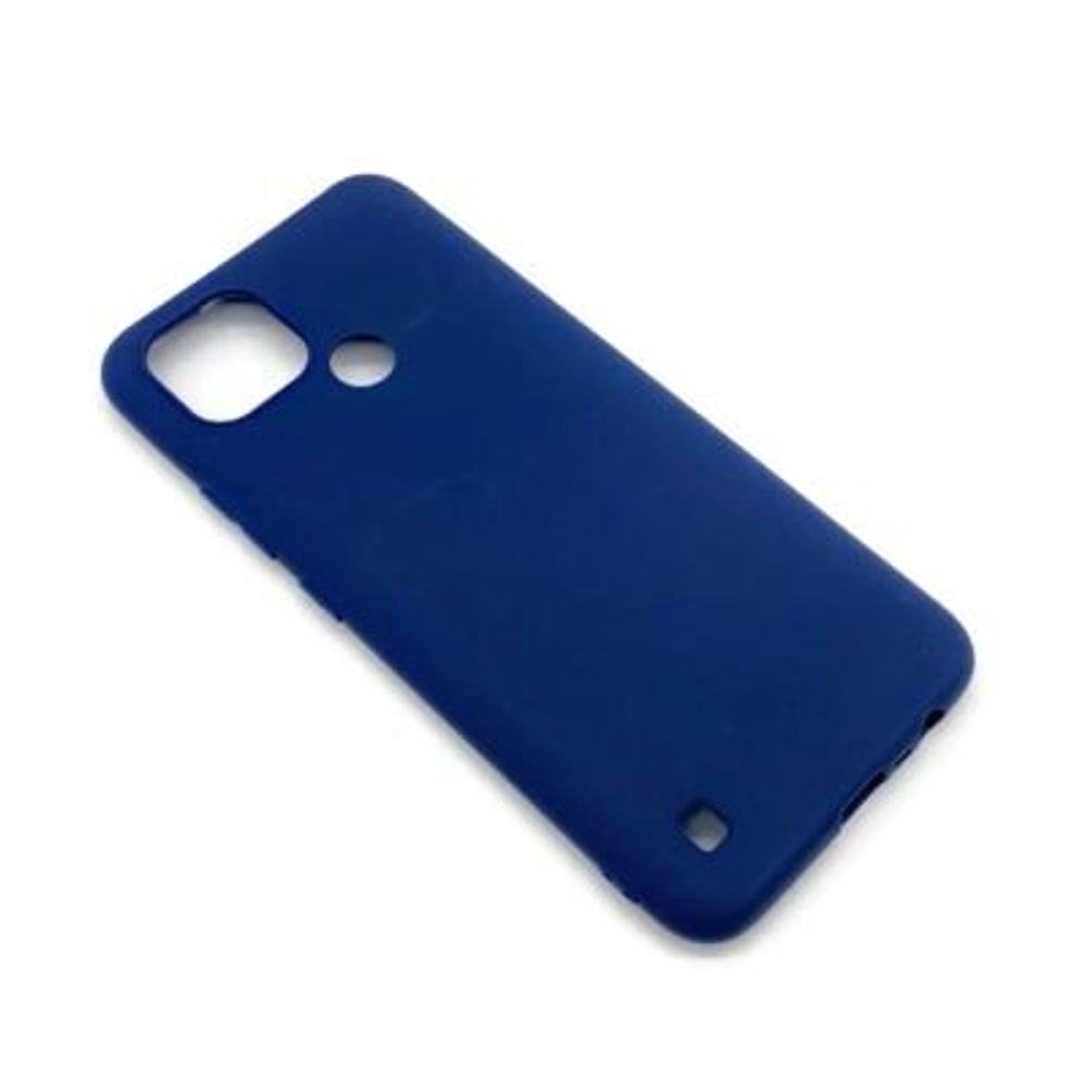 Накладка Realme C21 силикон матовый Dark Blue Zibelino