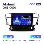 Teyes CC2 Plus 10.2" для Toyota Alphard 2015-2020