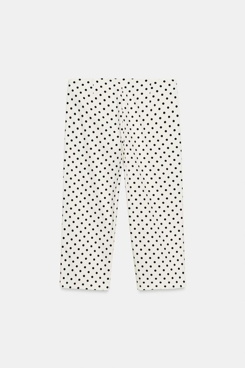 ZARA БРЮКИ КАПРИ В ГОРОШЕК, БЕЛЫЙ/ЧЕРНЫЙ