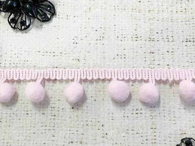 Тесьма/бахрома с помпонами, ш. 2,5 см